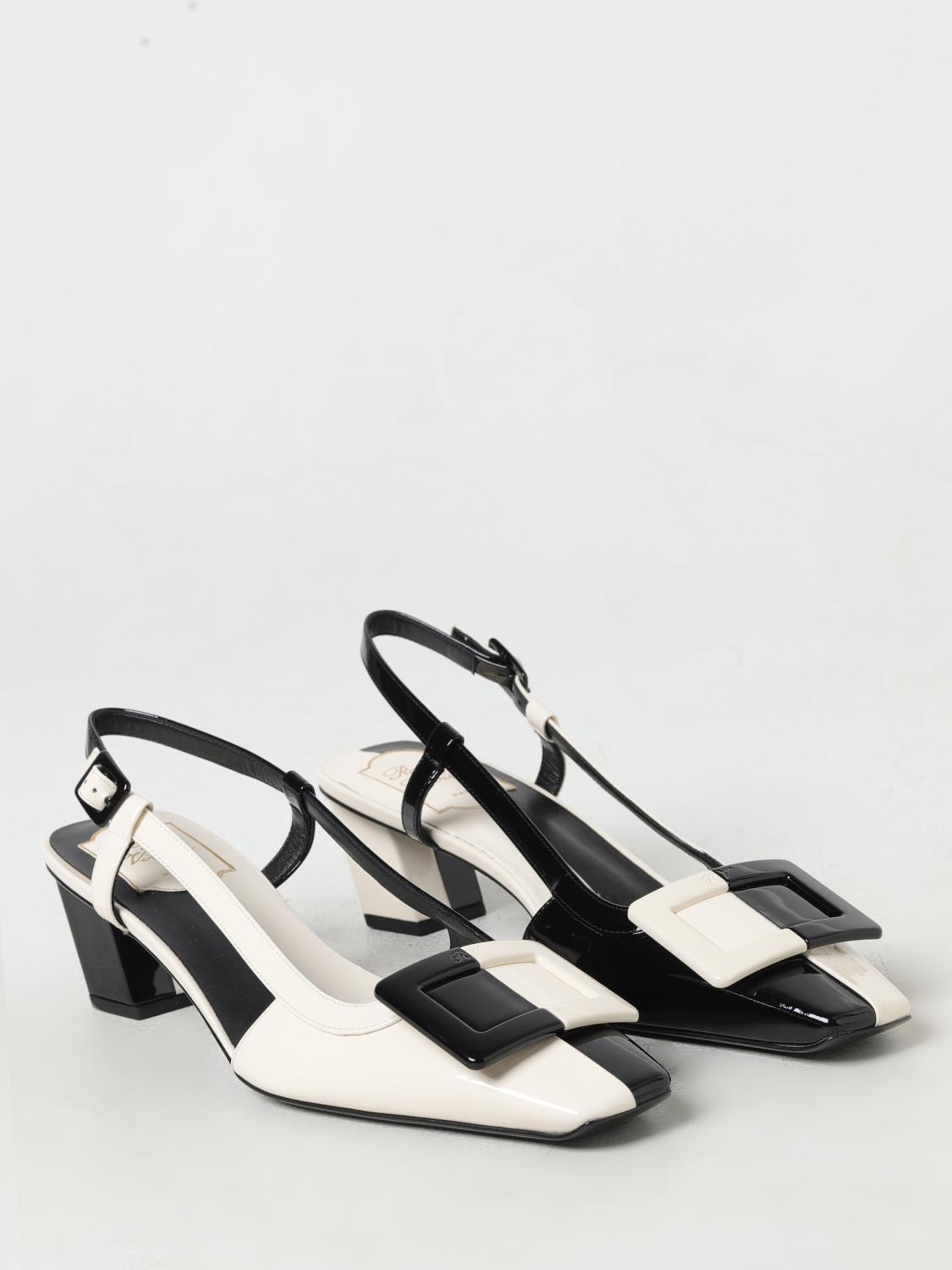 Roger Vivier Black Leather Pumps - Elegant Slingback Style