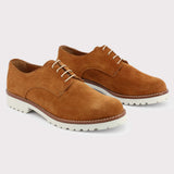 Made in Italy Brown Suede Leather Oxfords for Women