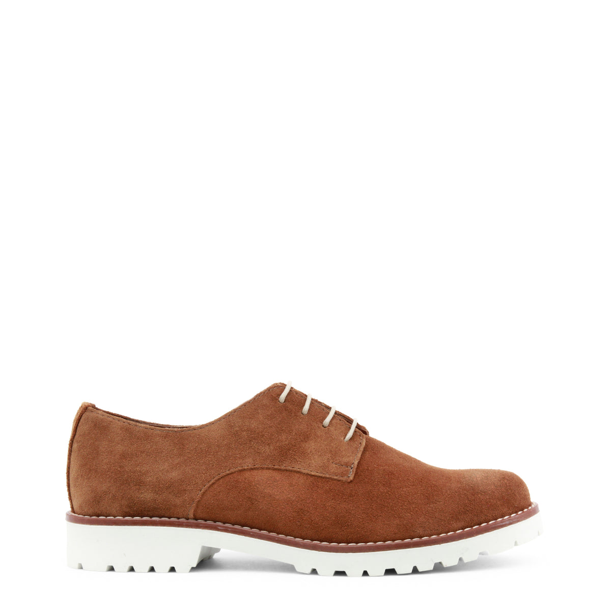 Made in Italy Brown Suede Leather Oxfords for Women