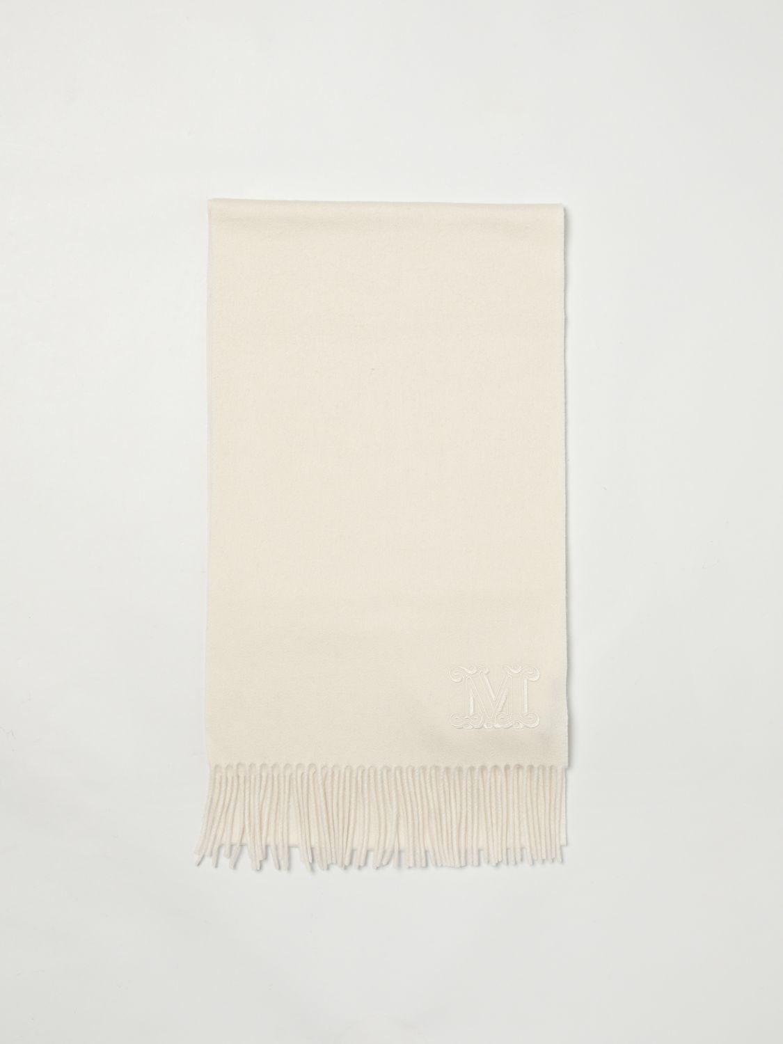 Max Mara White Cashmere Scarf - Luxurious Softness for Women