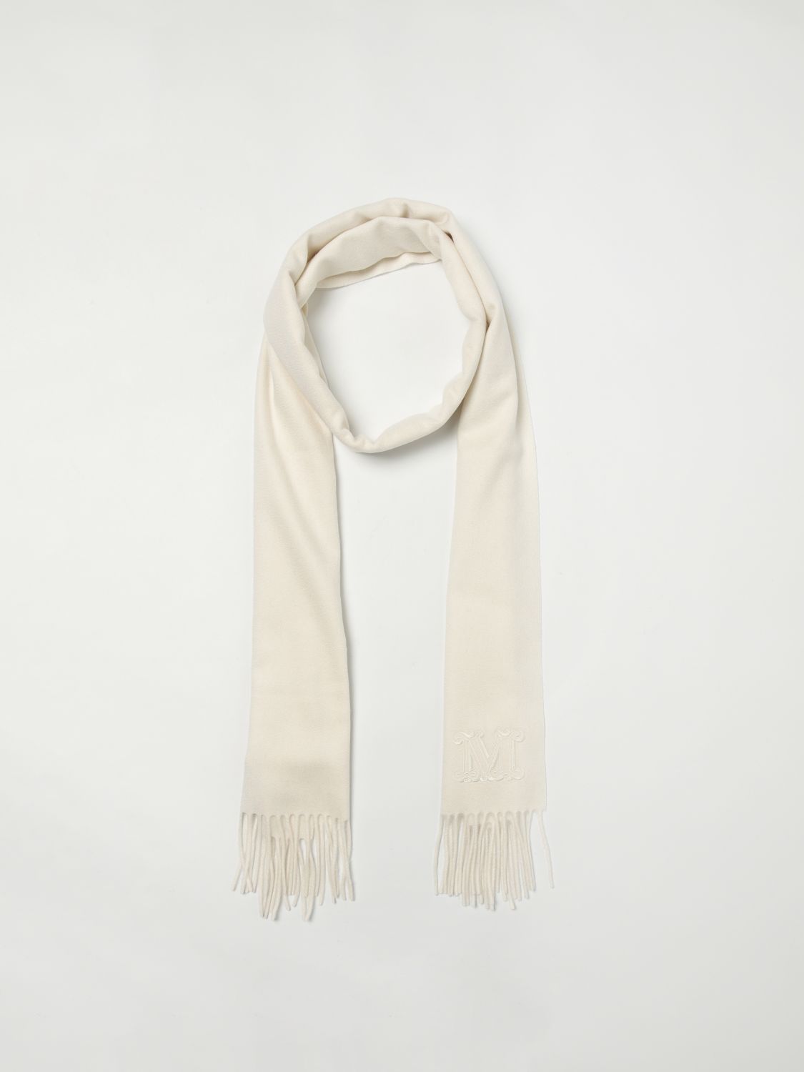 Max Mara White Cashmere Scarf - Luxurious Softness for Women