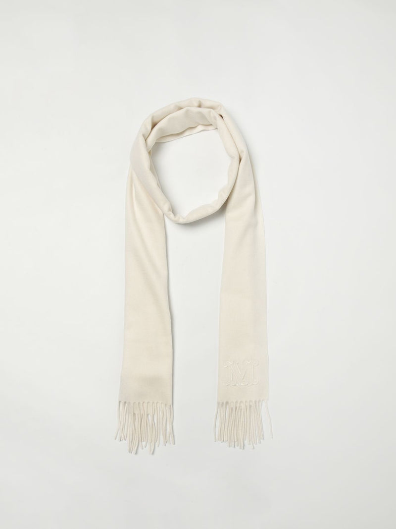 Max Mara White Cashmere Scarf - Luxurious Softness for Women