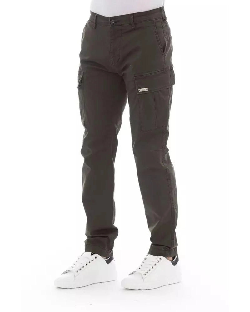 Baldinini Trend Army Cotton Cargo Pants for Men