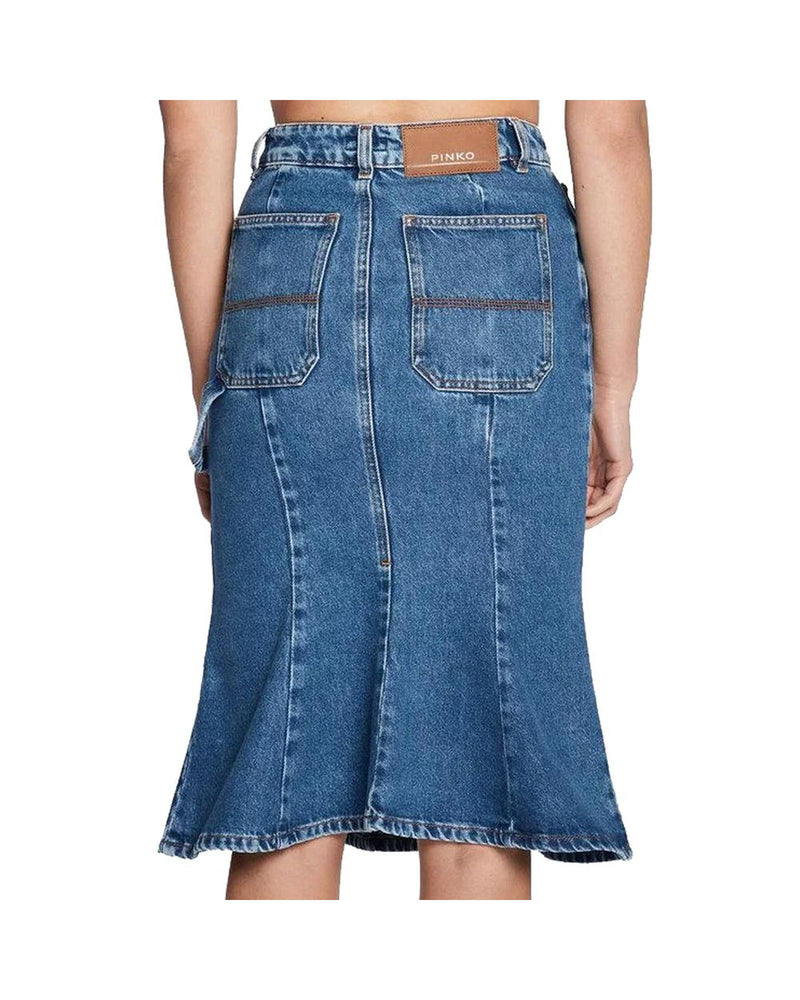 PINKO Blue Denim Skirt - Élégance Longuette pour Femmes