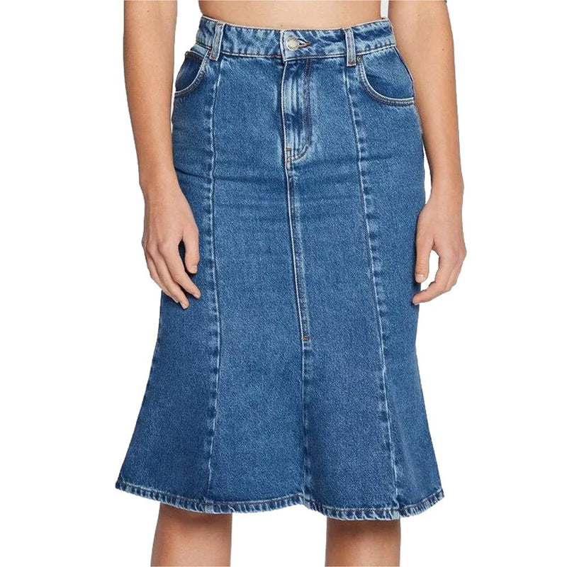 PINKO Blue Denim Skirt - Élégance Longuette pour Femmes