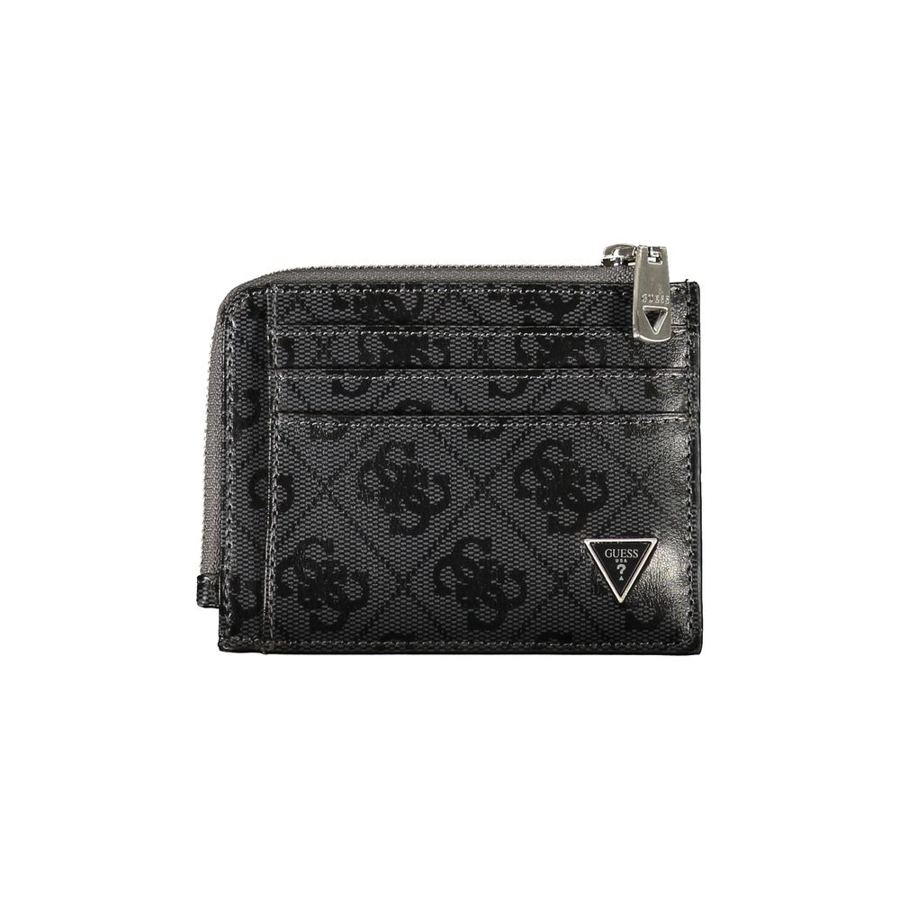 Guess Jeans Black Leather Cardholder for Men