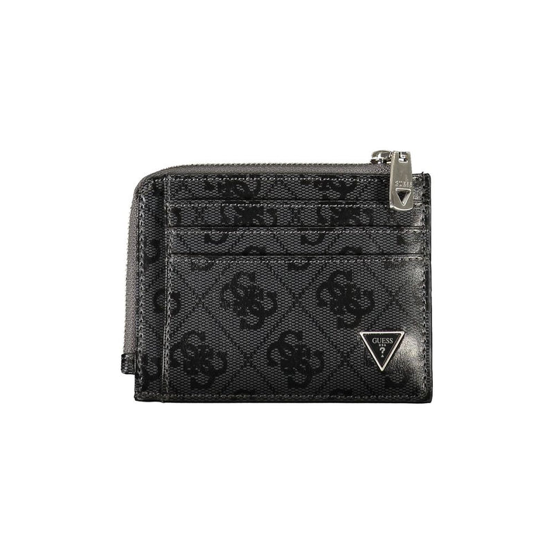 Guess Jeans Black Leather Cardholder for Men