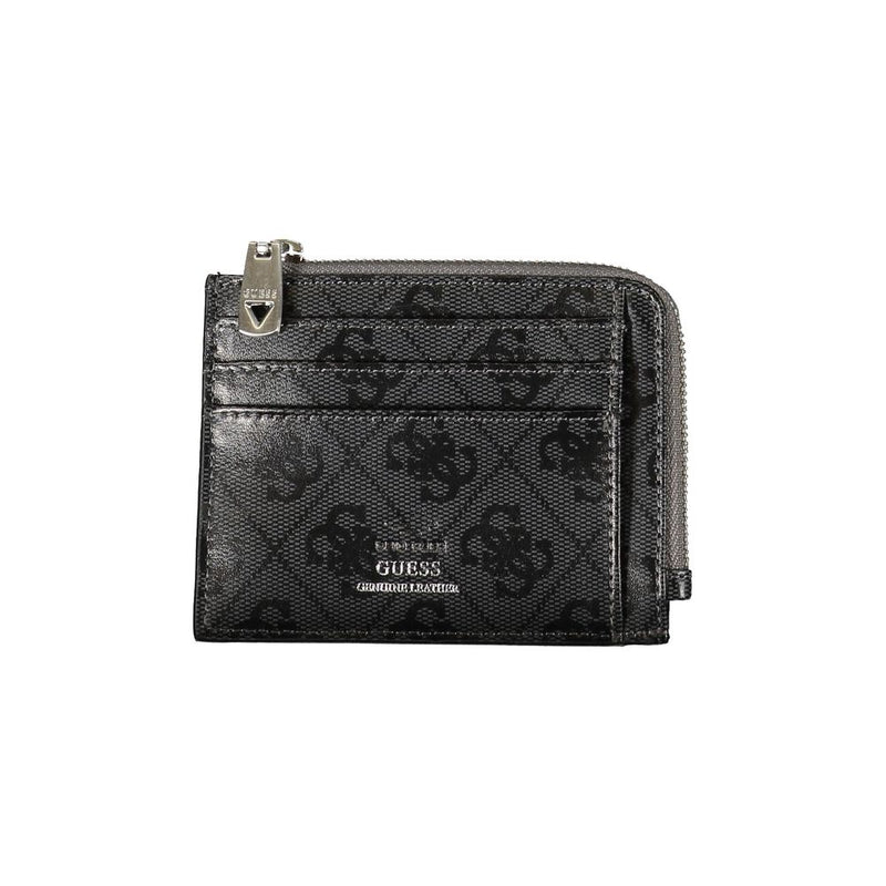 Guess Jeans Black Leather Cardholder for Men