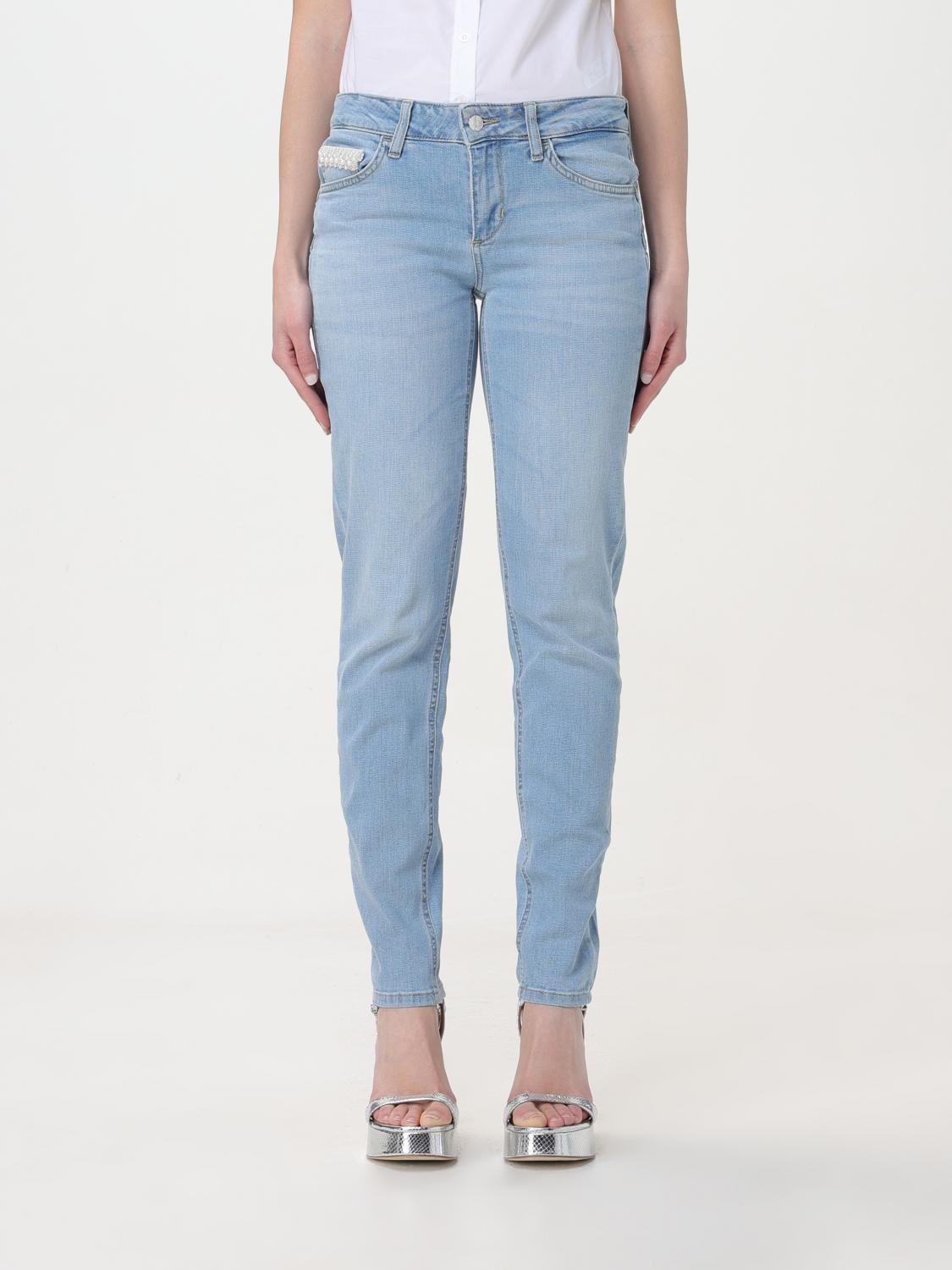 Liu Jo Blue Cotton Straight-Leg Jeans for Women