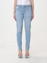 Liu Jo Blue Cotton Straight-Leg Jeans for Women