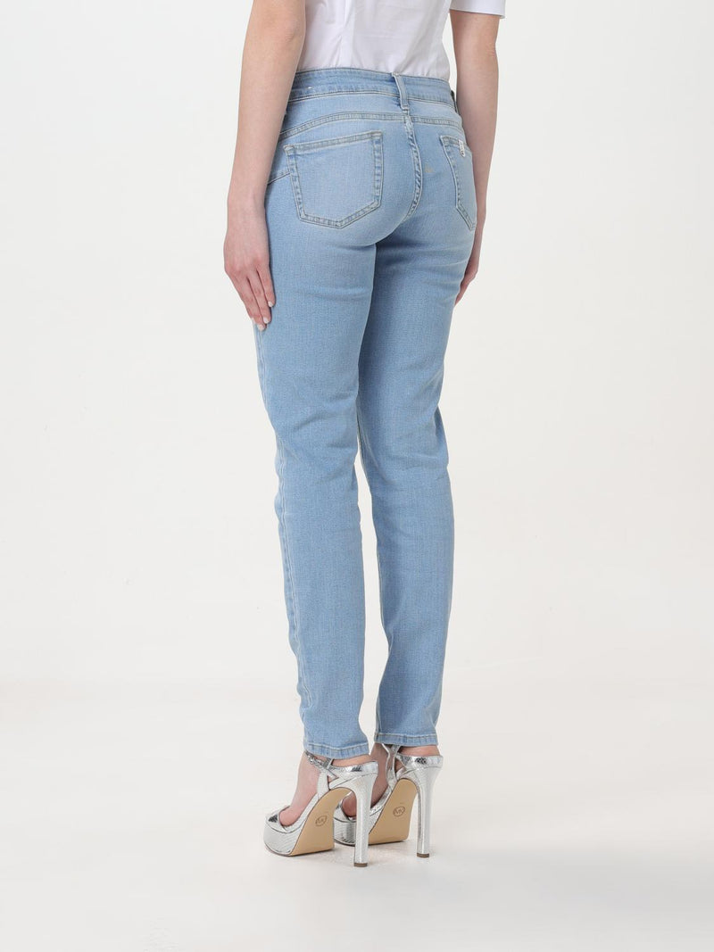 Liu Jo Blue Cotton Straight-Leg Jeans for Women