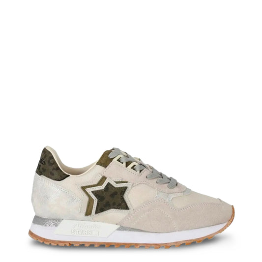 Atlantic Stars Brown Suede Leather Athletic Sneakers for Women