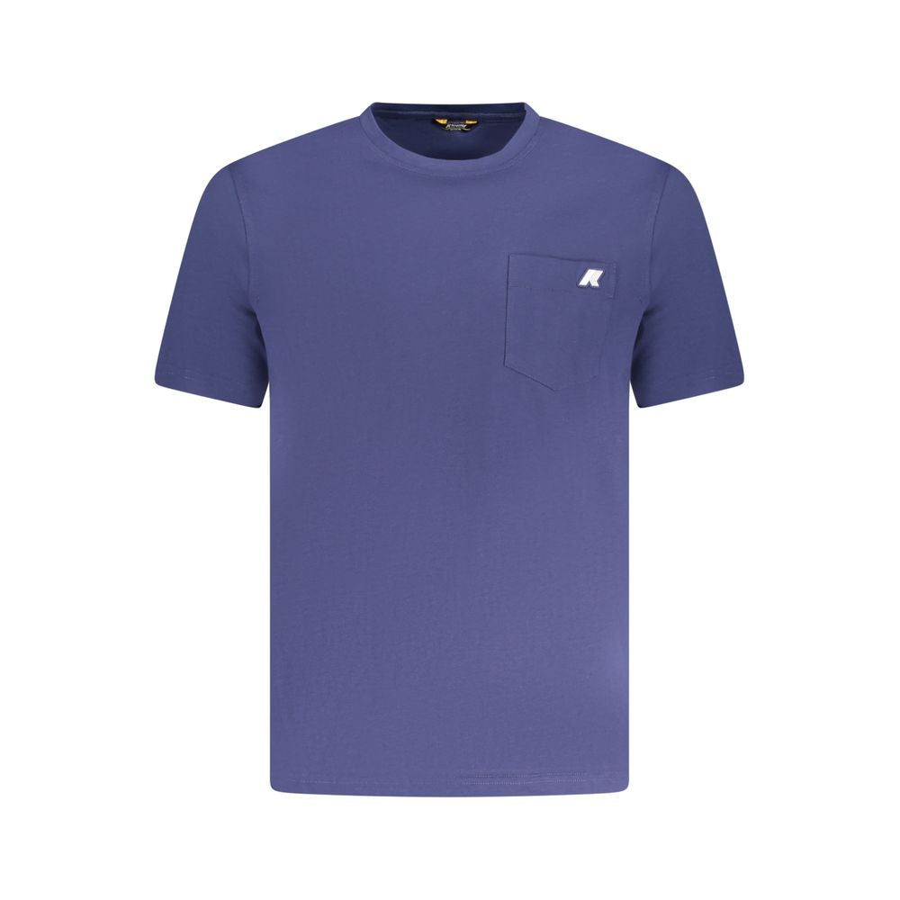 K-WAY Blue Cotton T-Shirt for Men - Short Sleeve Crew Neck