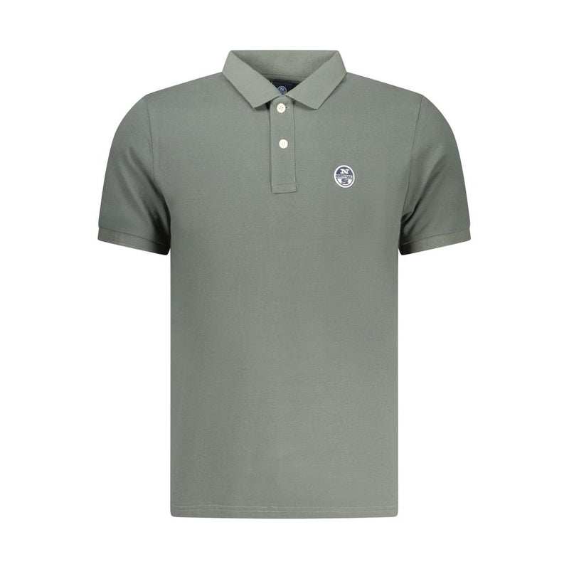 North Sails Verde Cotton Men Polo - Élégance Décontractée