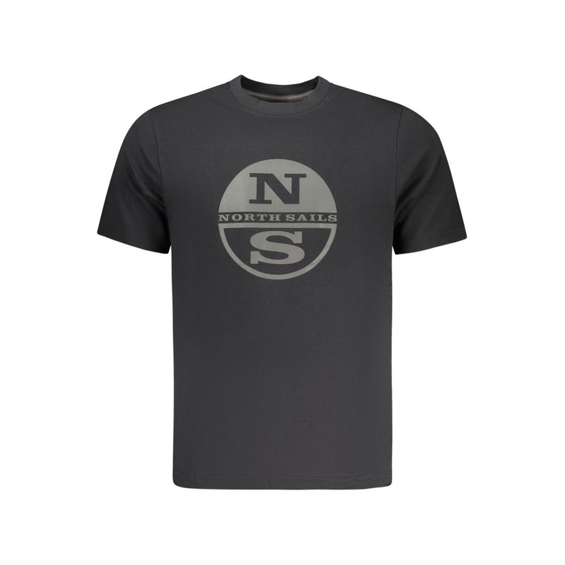 North Sails Black Cotton Men's T-Shirt - Stylish Casual Wear