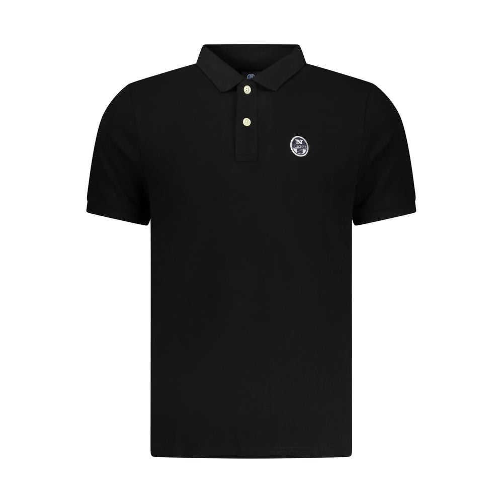 North Sails Black Cotton Polo Shirt for Men