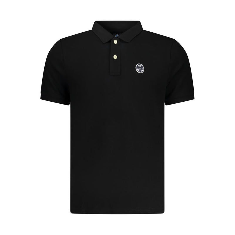 North Sails Black Cotton Polo Shirt for Men