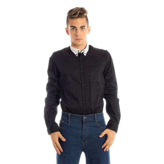 Papete Black Cotton Men's Shirt