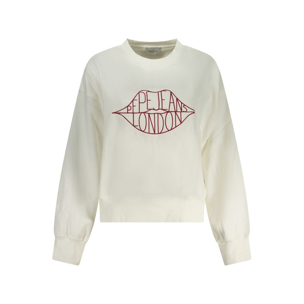 Pepe Jeans Bianco Sweatshirt en Coton pour Femmes