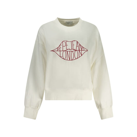 Pepe Jeans Bianco Sweatshirt en Coton pour Femmes