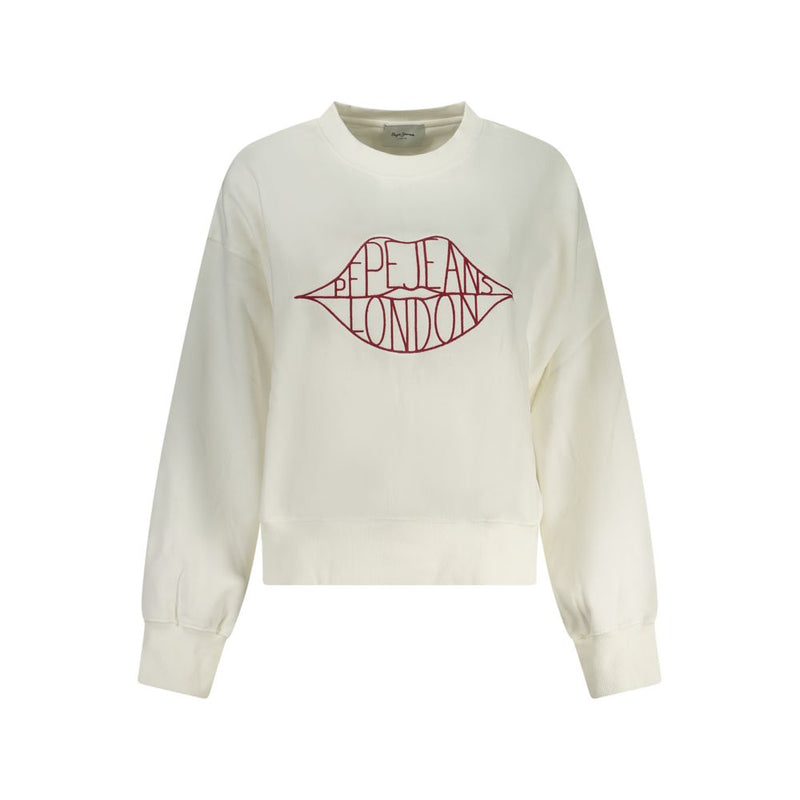 Pepe Jeans Bianco Sweatshirt en Coton pour Femmes