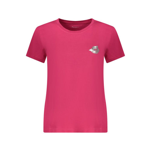 Pepe Jeans Red Cotton Women's T-Shirt - Effortless Chic