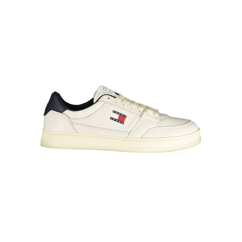 Tommy Hilfiger Bianco Leather Men's Sneakers - Stylish & Comfortable