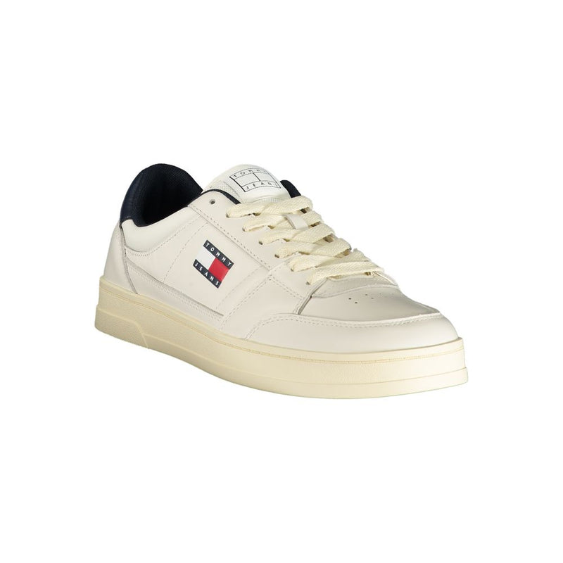 Tommy Hilfiger Bianco Leather Men's Sneakers - Stylish & Comfortable
