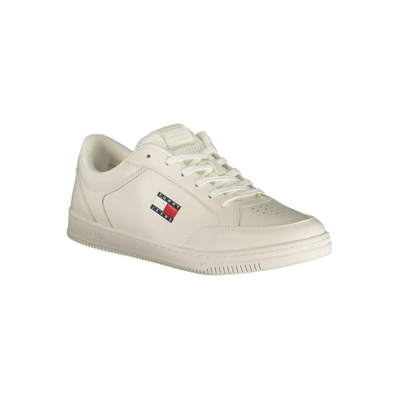 Tommy Hilfiger Bianco Sneakers pour Hommes en Polyuréthane