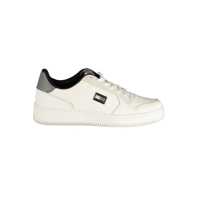 Tommy Hilfiger Bianco Polyurethane Men's Sneakers - Stylish Comfort