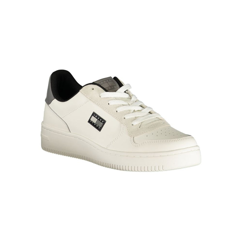 Tommy Hilfiger Bianco Polyurethane Men's Sneakers - Stylish Comfort