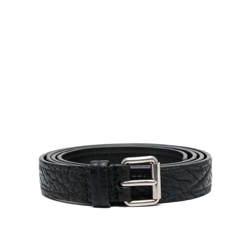 Ceinture Prada en cuir de veau noir