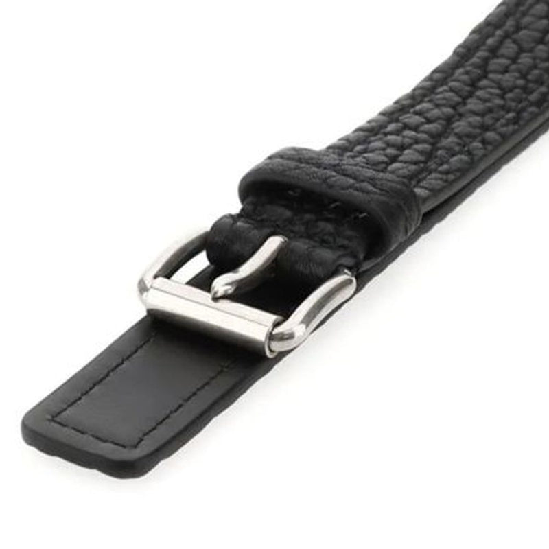Ceinture Prada en cuir de veau noir