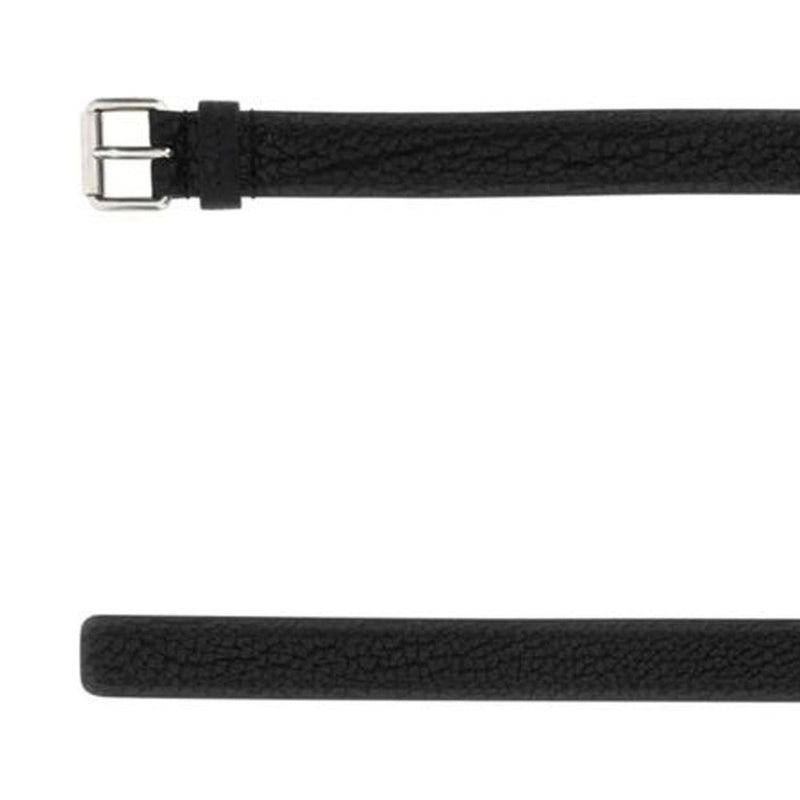 Ceinture Prada en cuir de veau noir
