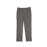 Pantalon habillé en laine grise Prada