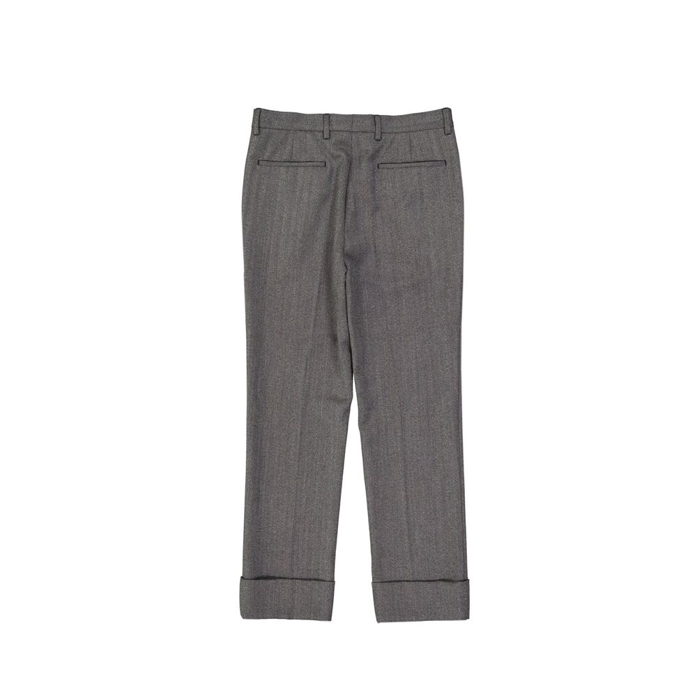 Pantalon habillé en laine grise Prada