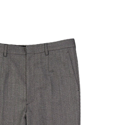 Pantalon habillé en laine grise Prada