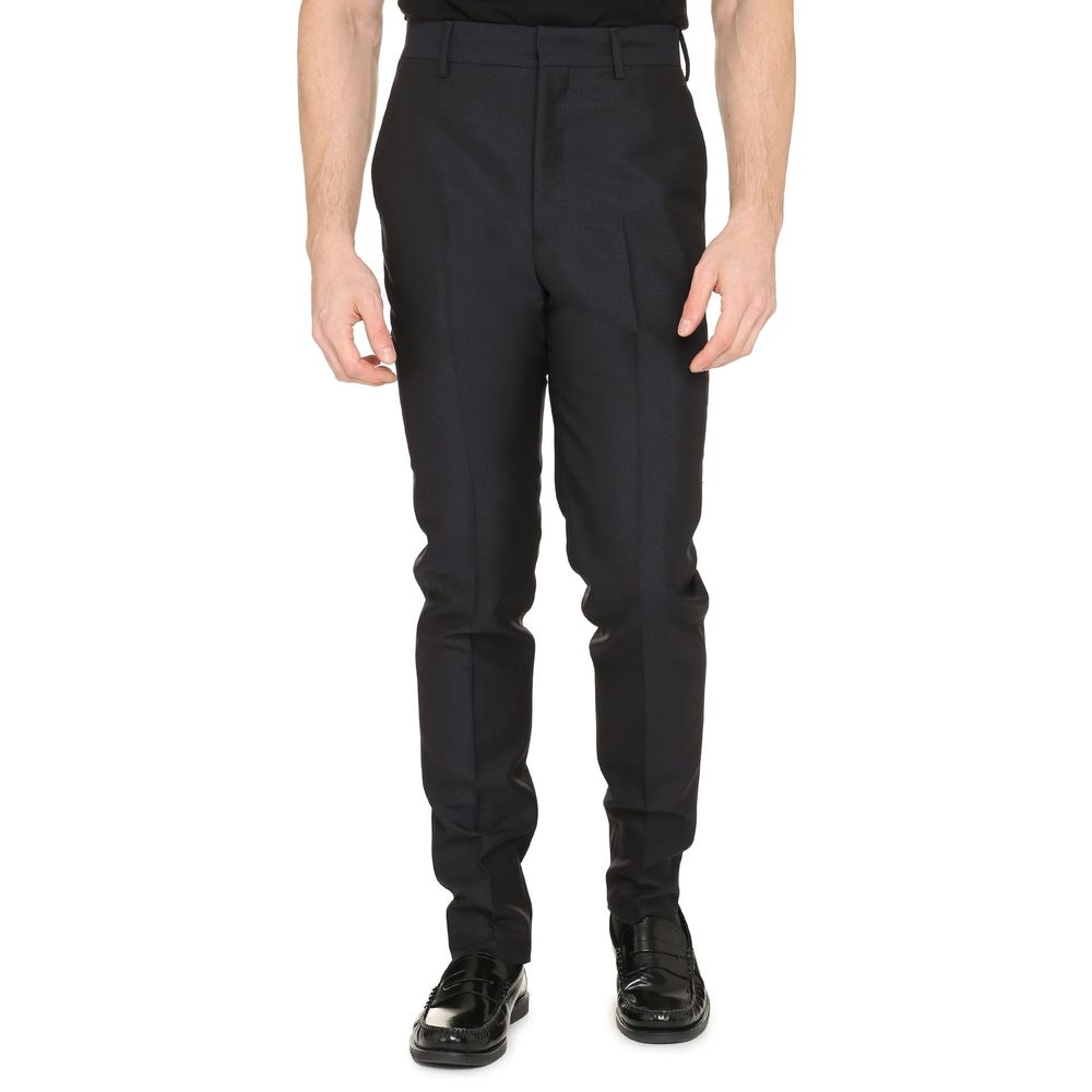 Pantalon habillé Prada en mohair bleu