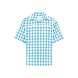 Chemise Prada bleue en coton à motifs