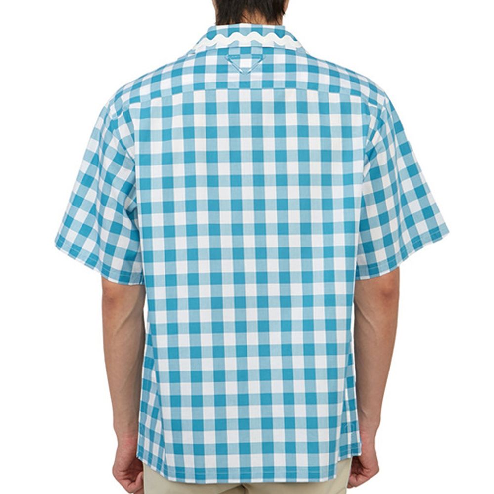Chemise Prada bleue en coton à motifs
