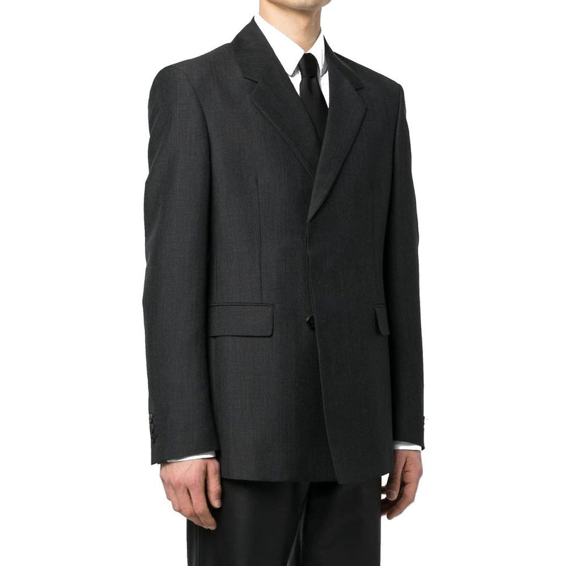 Blazer en laine grise Prada