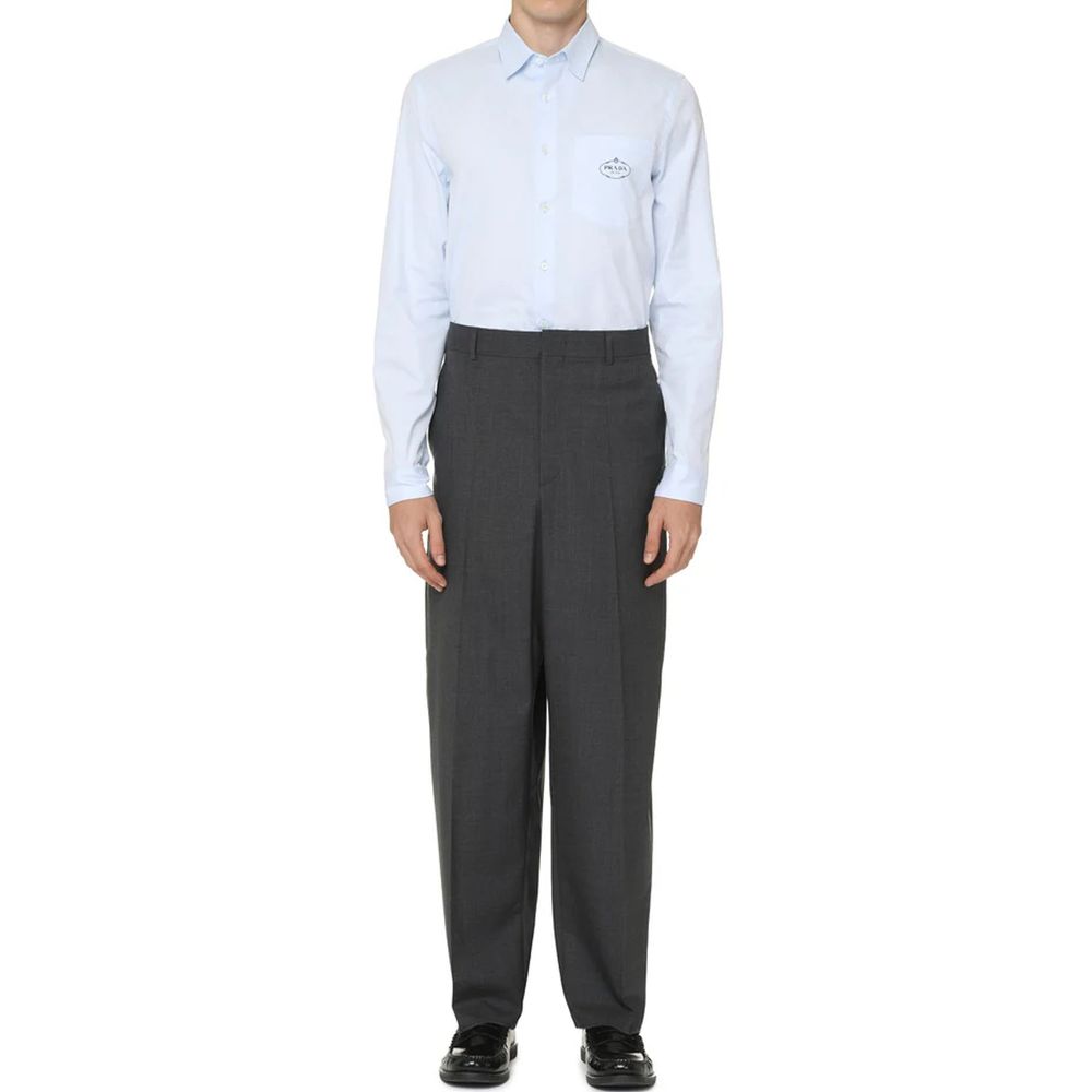 Chemise habillée Prada en coton bleu