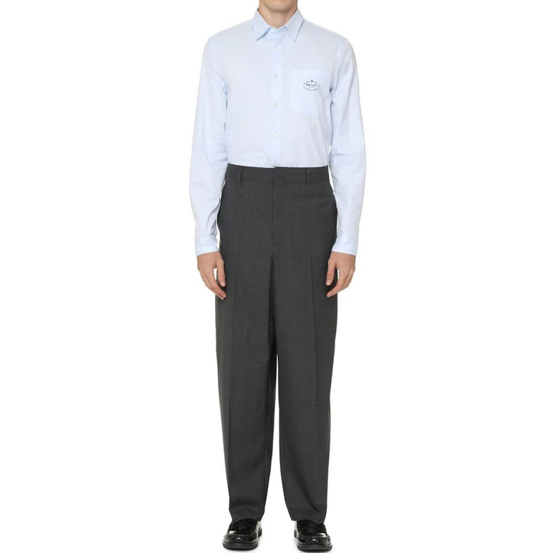 Prada blauw katoenen overhemd
