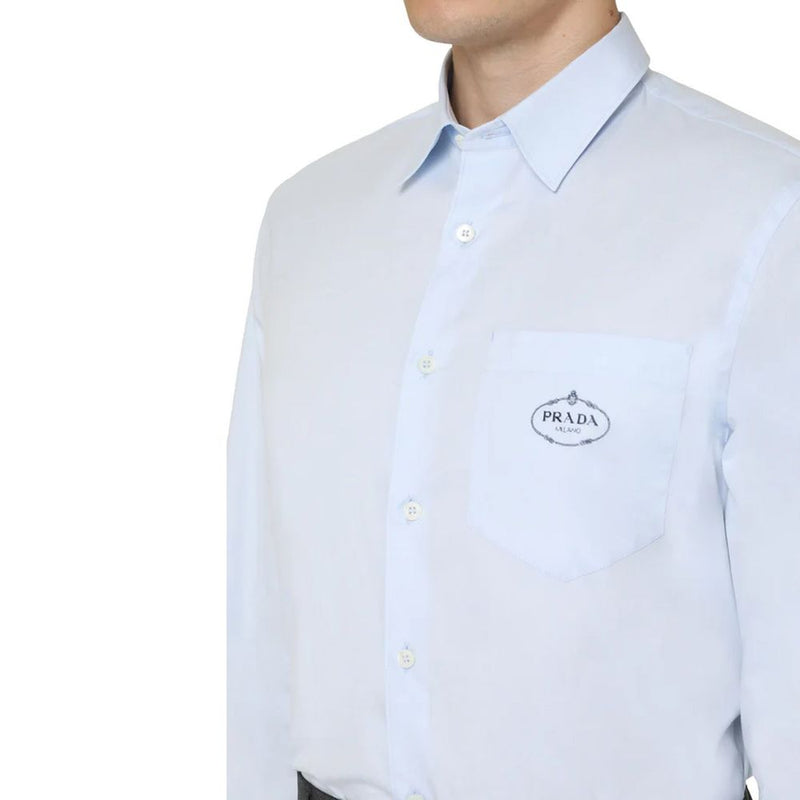 Prada blauw katoenen overhemd
