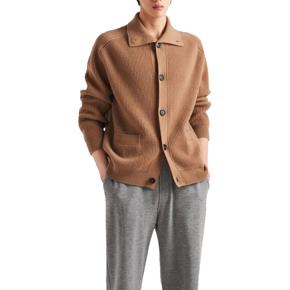 Gilet en cachemire marron Prada