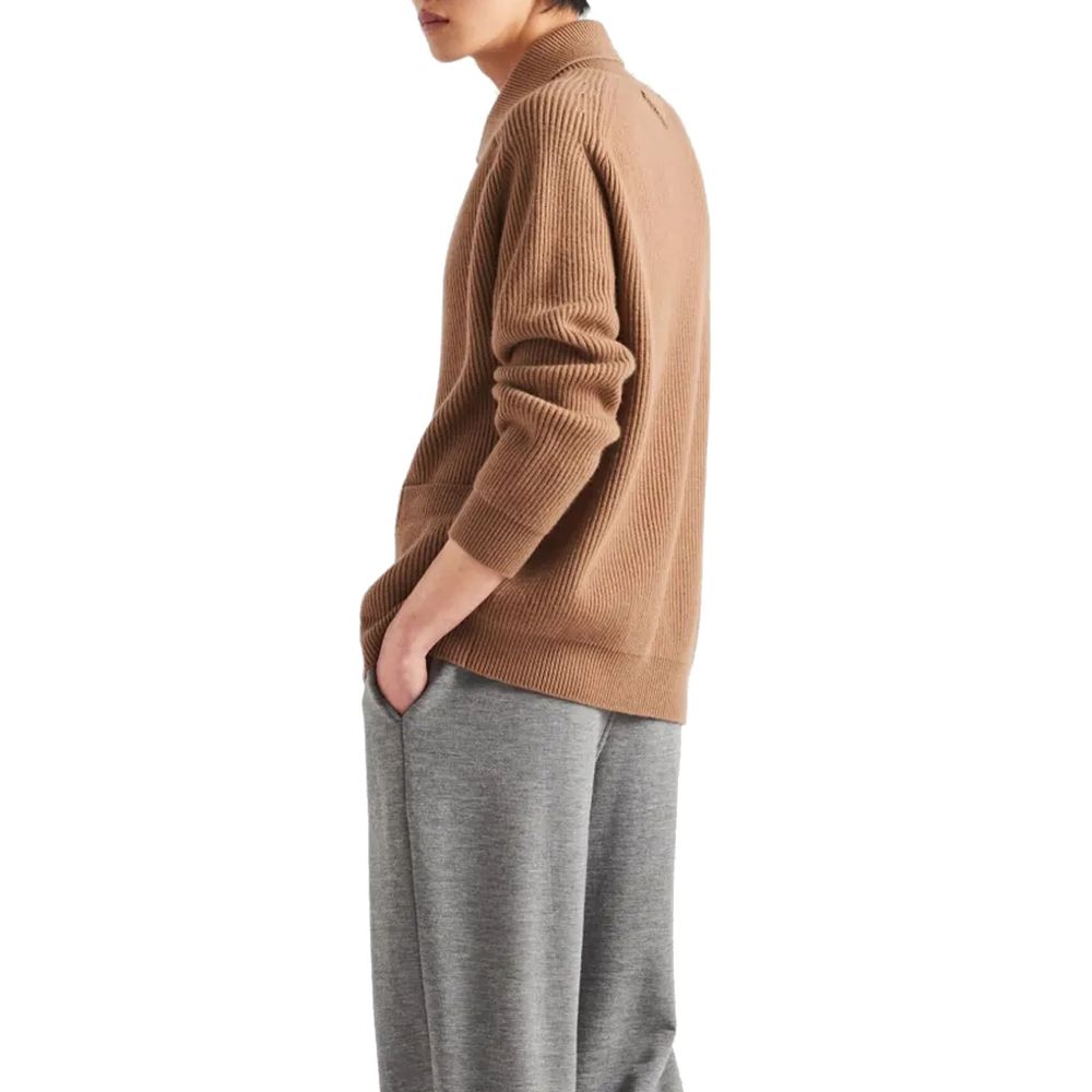 Gilet en cachemire marron Prada