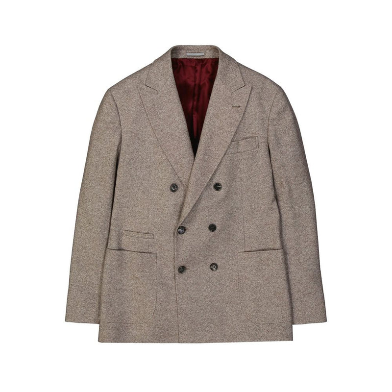 Brunello Cucinelli beige kasjmier jas