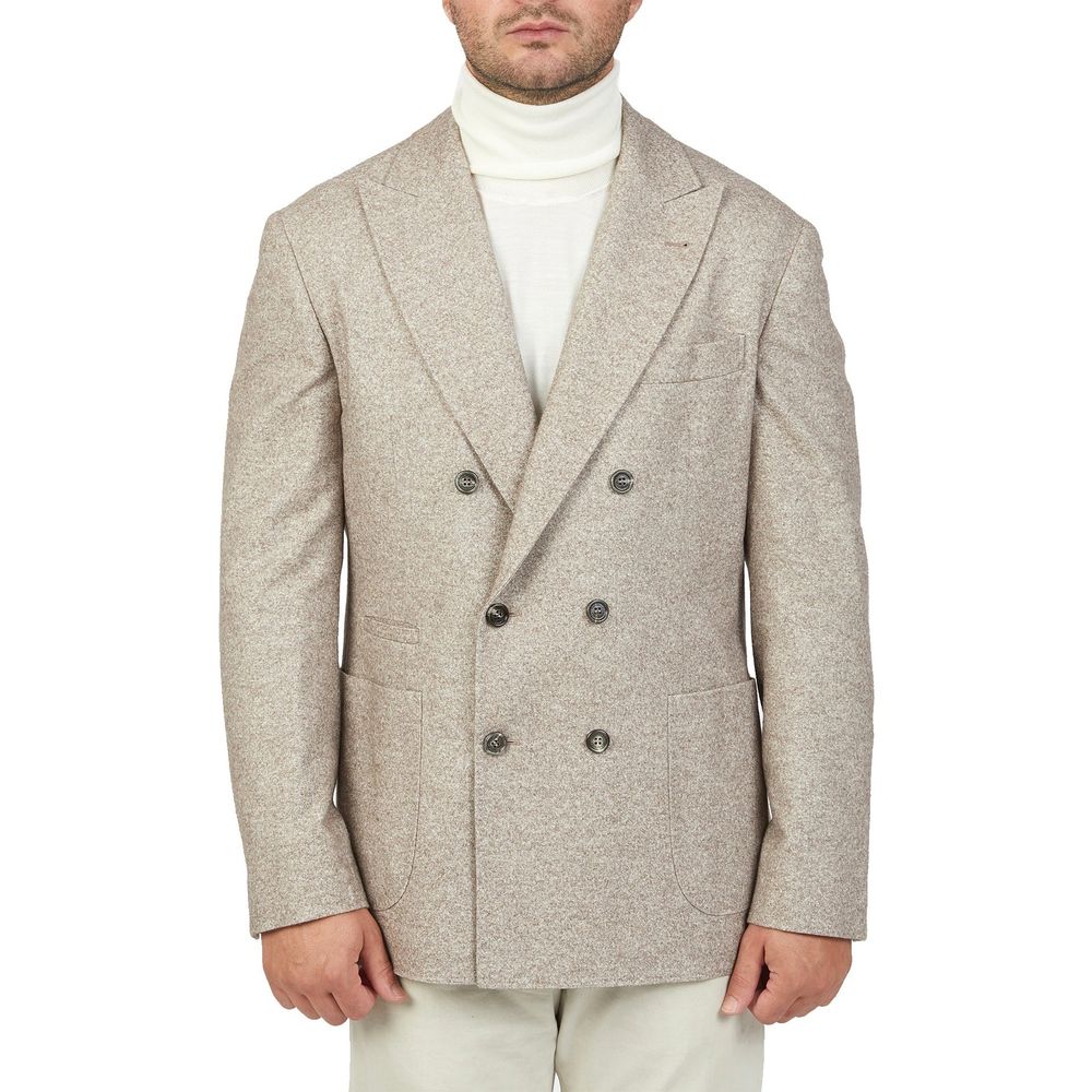Brunello Cucinelli Beige Cashmere Coat for Men