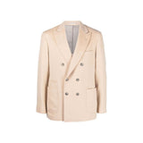 Brunello Cucinelli Beige Wool Coat for Men