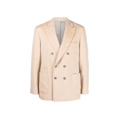 Brunello Cucinelli beige wollen jas